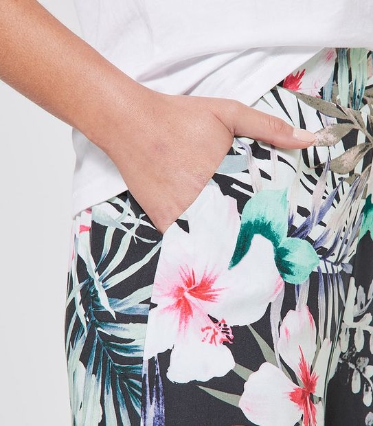 Palazzo Pants - Black Floral