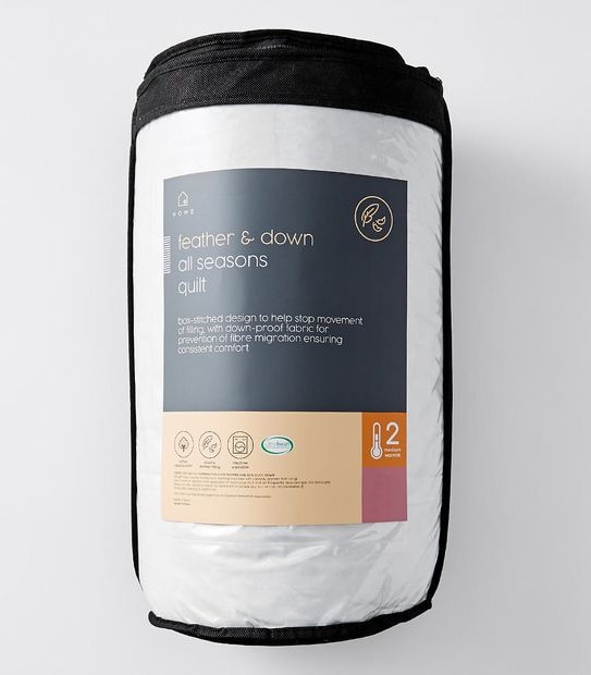 Feather & Down All Seasons Quilt - Medium Warmth Rating - Double Bed