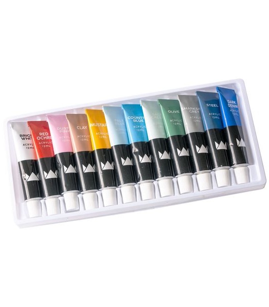 Paper Crane 12 Pack Acrylic Paint Set - Urban