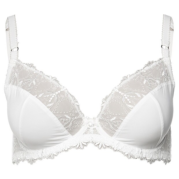 Anais Unpadded Embroidered Bra - Snow White Anais Unpadded Embroidered Bra - Snow White