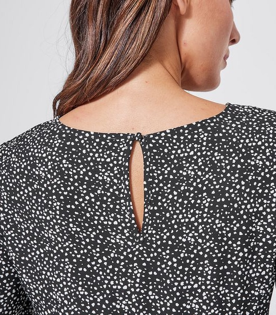 EcoVero Tiered Midi Length Dress - Scratch Spot Black/White 4 of 5