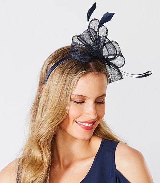 Lisa Sinemay Loop Fascinator - Blue