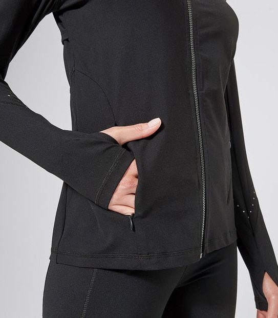 Active Performance Zip Through Jacket - Black | Target Australia