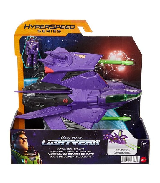 Disney Pixar Lightyear Hyperspeed Series Zurg Fighter Ship & Zurg