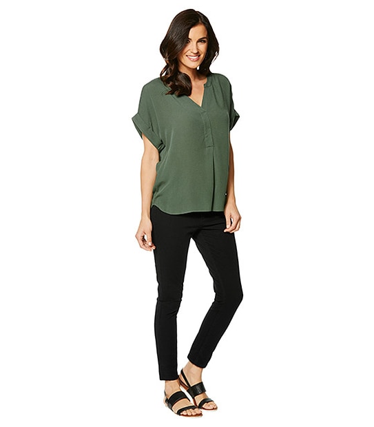 Dolman Sleeve Top - Khaki 3 of 5