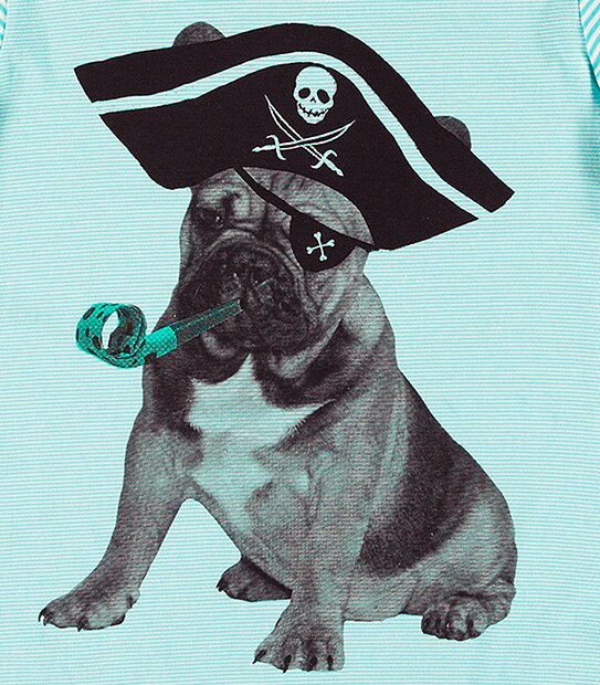 Boys' Short Sleeve Sea Pug Print T-Shirt