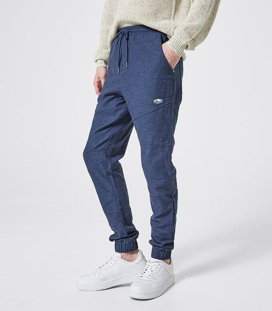 Piping Hot Woven Surf Jogger Pants - Navy