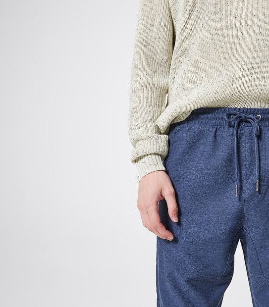 Piping Hot Woven Surf Jogger Pants - Navy