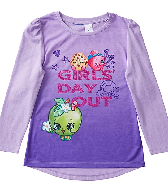 Shopkins Long Sleeve Scratch And Sniff Apple Blossom T-Shirt
