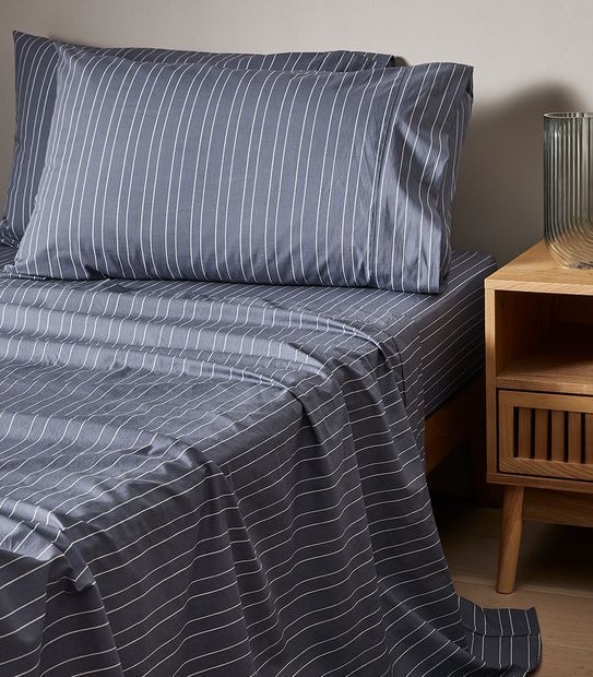 Stonewash Printed Sheet Set - Siloh Stripe