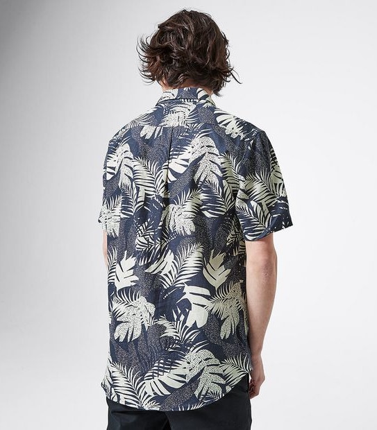 Piping Hot Leaf Shirt - Navy