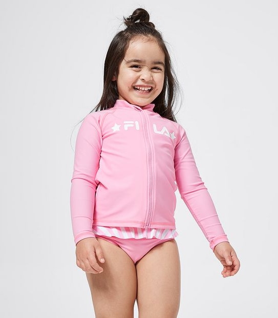 Fila Liza Rash Swimwear Set - Coral Cloud