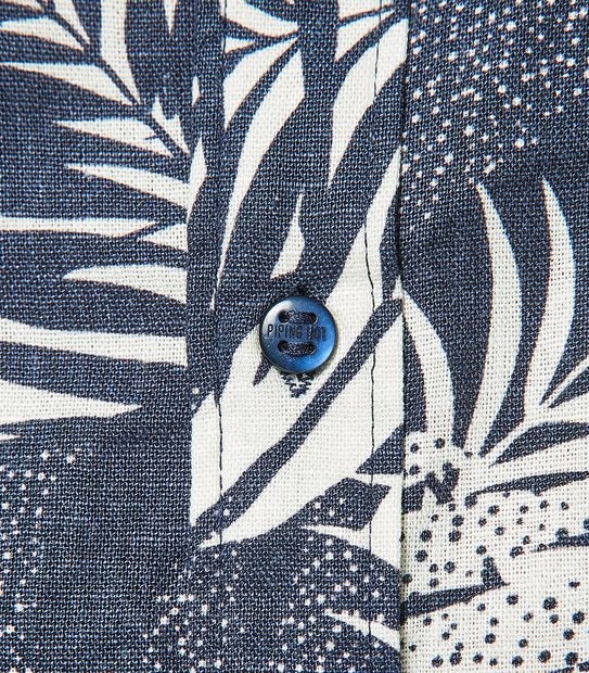 Piping Hot Leaf Shirt - Navy