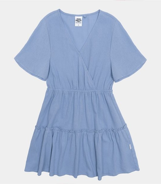 Piping Hot Wrap Mini Dress