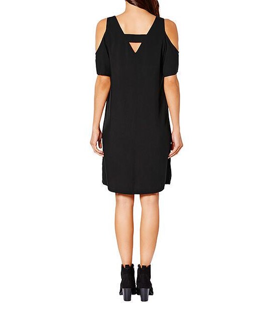Cold Shoulder Dress - Black
