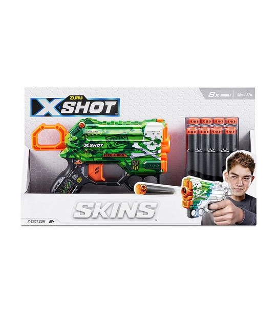 X-Shot Skins Menace Dart Blaster (8 Darts) by ZURU - Assorted*
