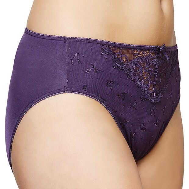 Jacquard High Cut Briefs - Purple Velvet Jacquard High Cut Briefs - Purple Velvet