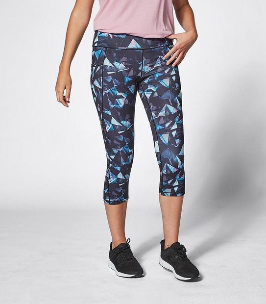 Active 3/4 Length Inspire Graphic Lines Tights