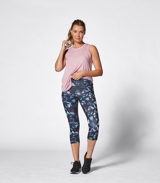 Active 3/4 Length Inspire Graphic Lines Tights