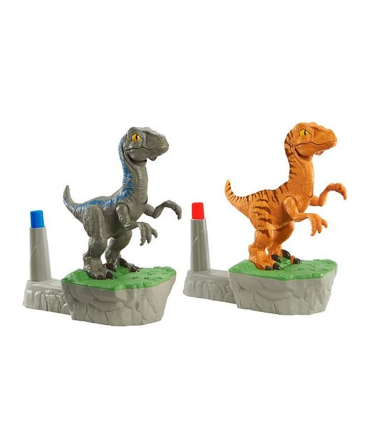 Jurassic World Dominion Rock 'em Sock 'em Robots Blue vs Atrociraptor
