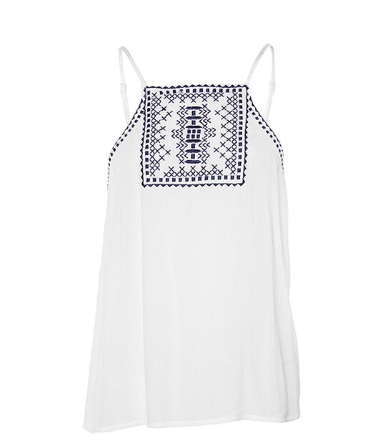 Piping Hot Open Back Singlet - White