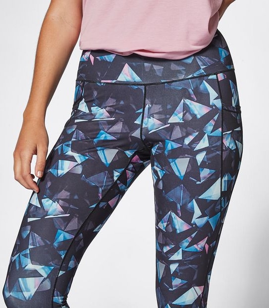 Active 3/4 Length Inspire Graphic Lines Tights