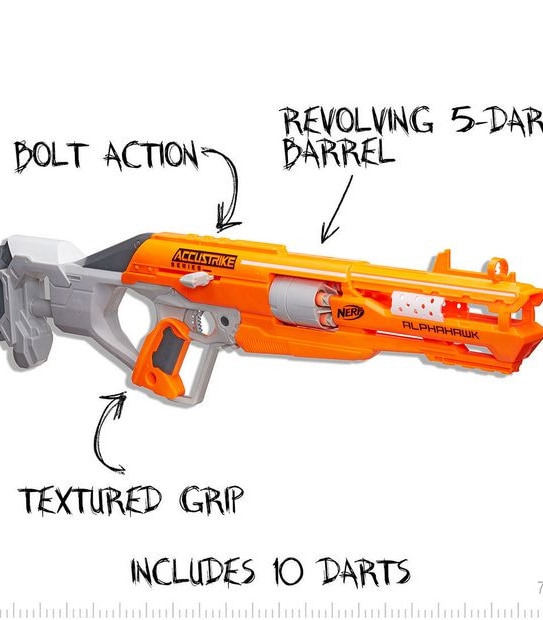 AlphaHawk (NERF N-Strike Elite Accustrike revolver dart sniper