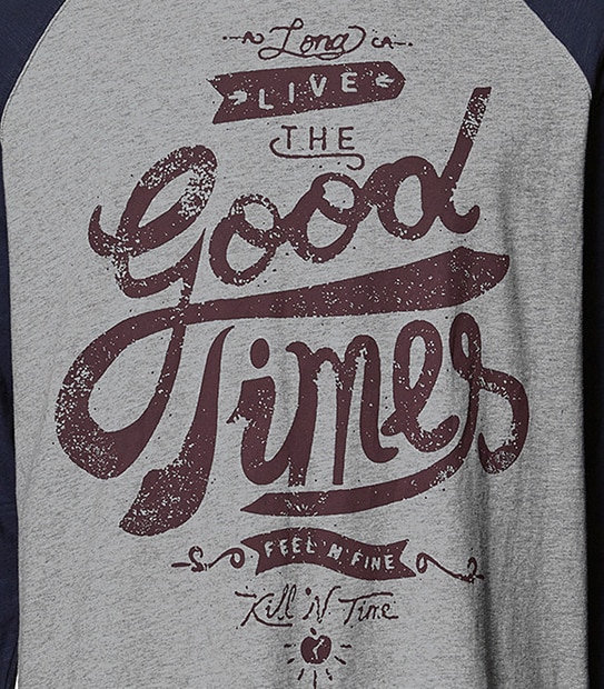 Piping Hot Raglan T-Shirt - Grey