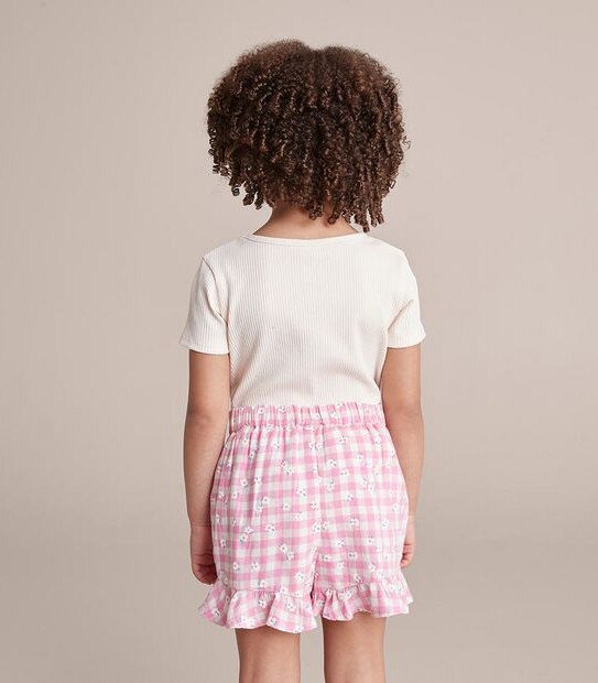 Linen Blend Frill Shorts