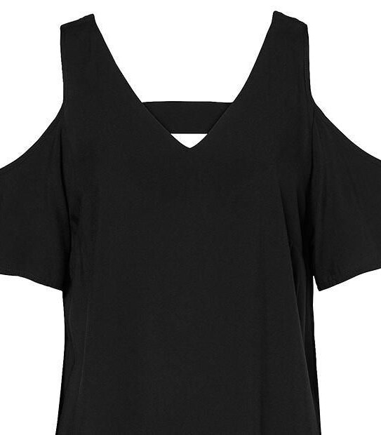 Cold Shoulder Dress - Black