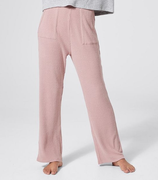 Lily Loves Ribbed Sleep Pants - Rose Pink