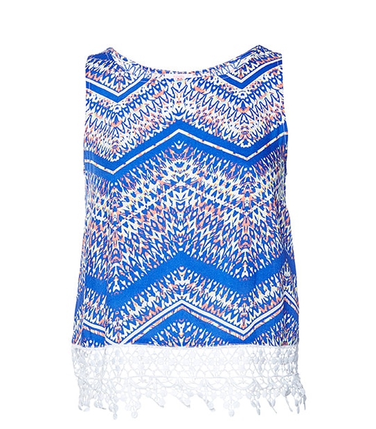 Piping Hot Crochet Tank - Geo Tribal