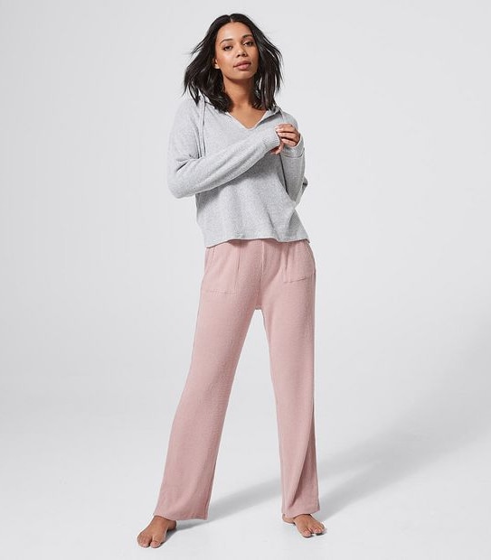 Lily Loves Ribbed Sleep Pants - Rose Pink