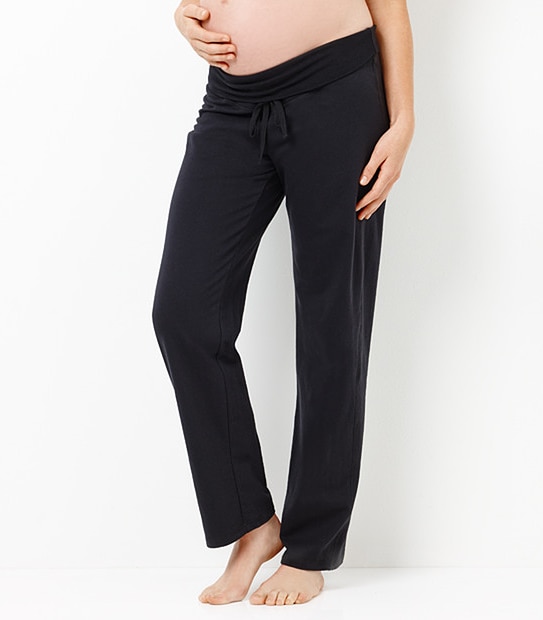 Maternity French Terry Track Pants - Black
