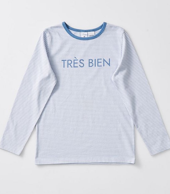 Tres Bien Stripe Print Pyjama Set - Blue
