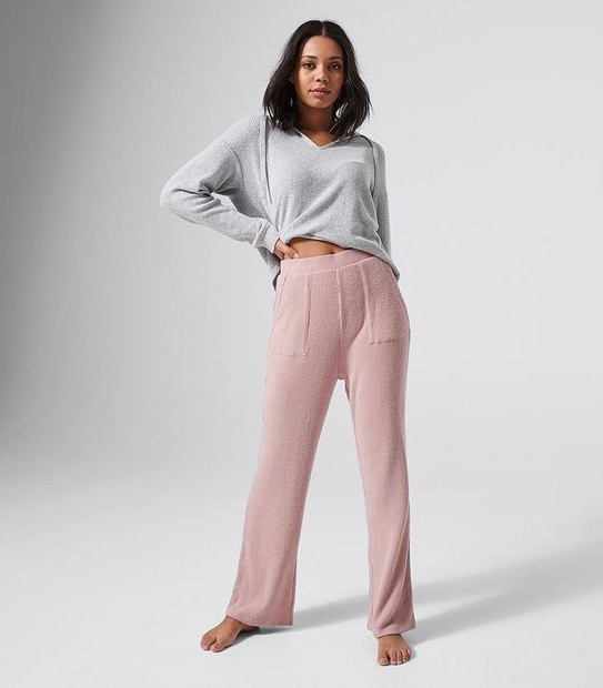 Lily Loves Ribbed Sleep Pants - Rose Pink