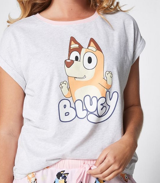 Womens Bluey Family Licensed Shorts and T-Shirt Sleep Set
