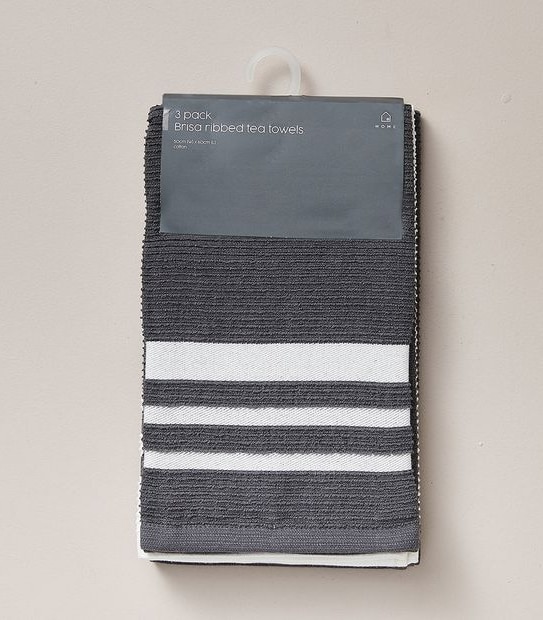 Brisa 3 Pack Ribbed Tea Towels