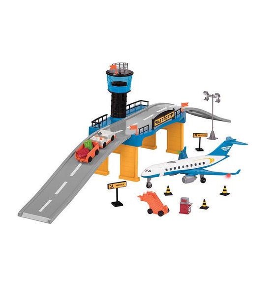 Driven - Airport Playset - (32 piece) Airport Toy Accessories & Airplane