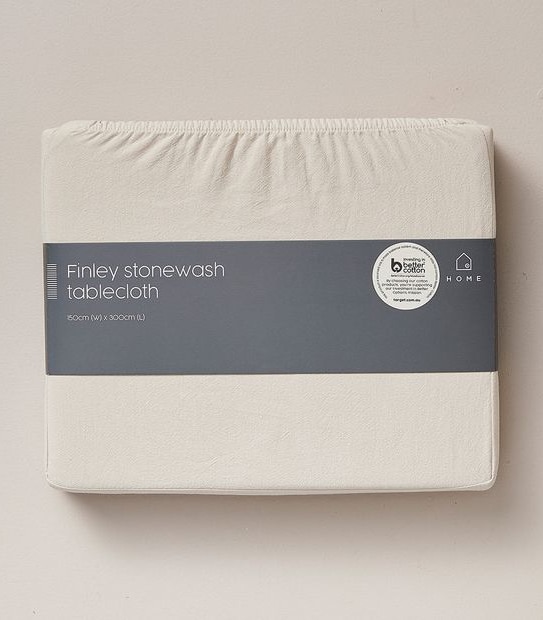 Finley Stonewash Tablecloth - 150cm x 300cm