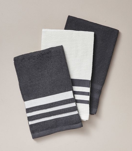 Brisa 3 Pack Ribbed Tea Towels