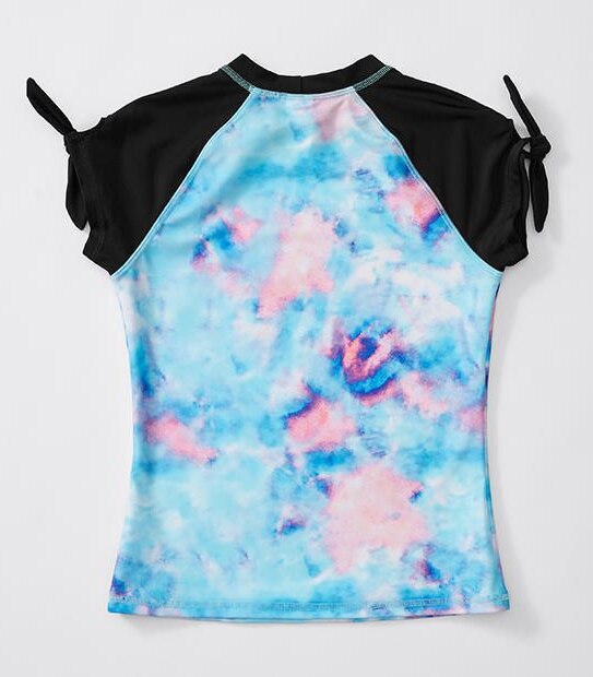 'Beach Vibes' Tie Sleeve Rash Vest