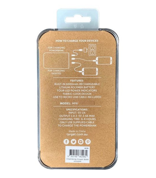 Target Powerbank 6000MAH
