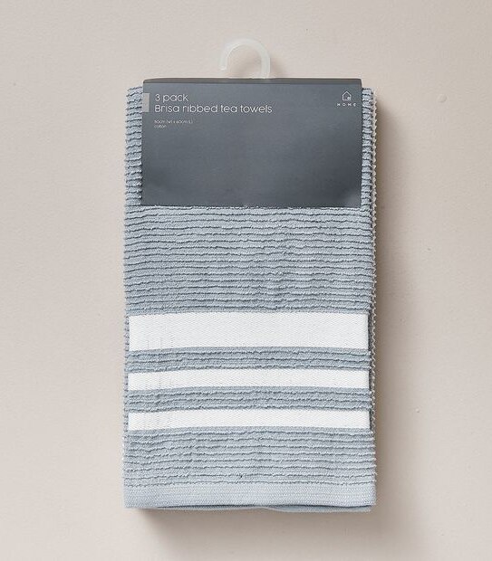 Brisa 3 Pack Ribbed Tea Towels