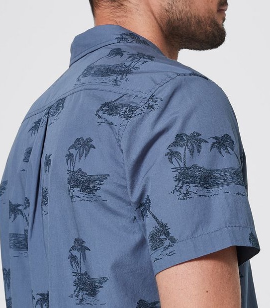 Island Print Shirt - Navy