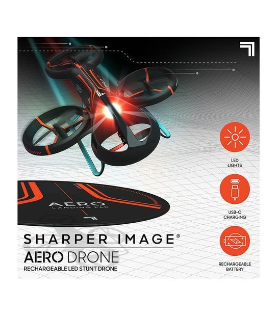 Sharper Image RC Drone Aero Stunt LED