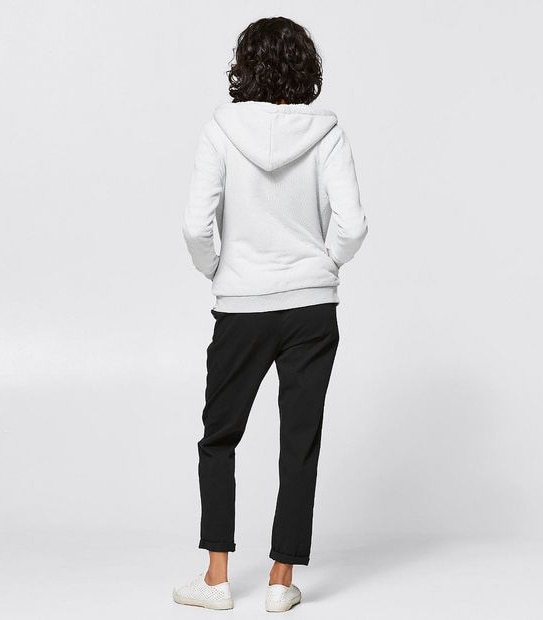 Piping Hot Sherpa Lined Hoodie - Light Grey