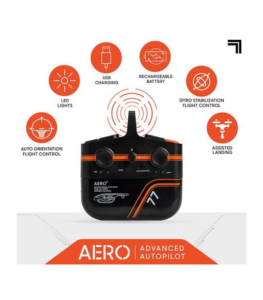 Sharper Image RC Drone Aero Stunt LED