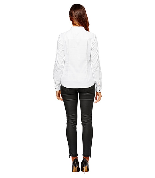 Dannii Minogue Petites Metallic Pinstripe Shirt