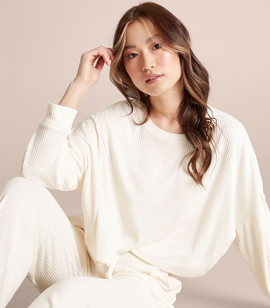 Lily Loves Cosy Ribbed Wide Leg Sleep Pants